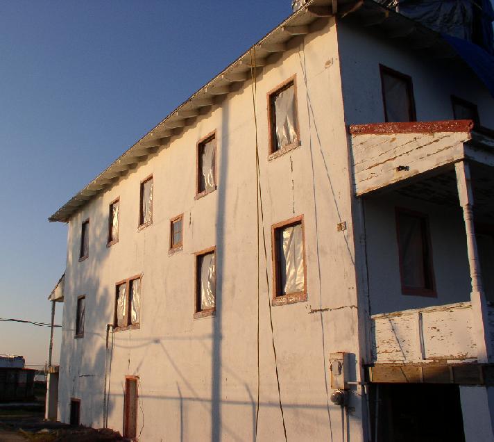 Facing the buoy sheds